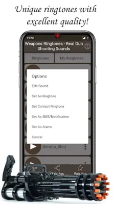 Gun Sounds - Gun Ringtone app android App screenshot 0